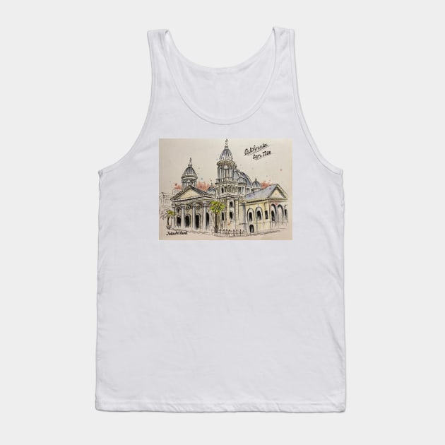 Cathedral Basilica of St. Joseph (San Jose) Tank Top by JuliaArtPaint